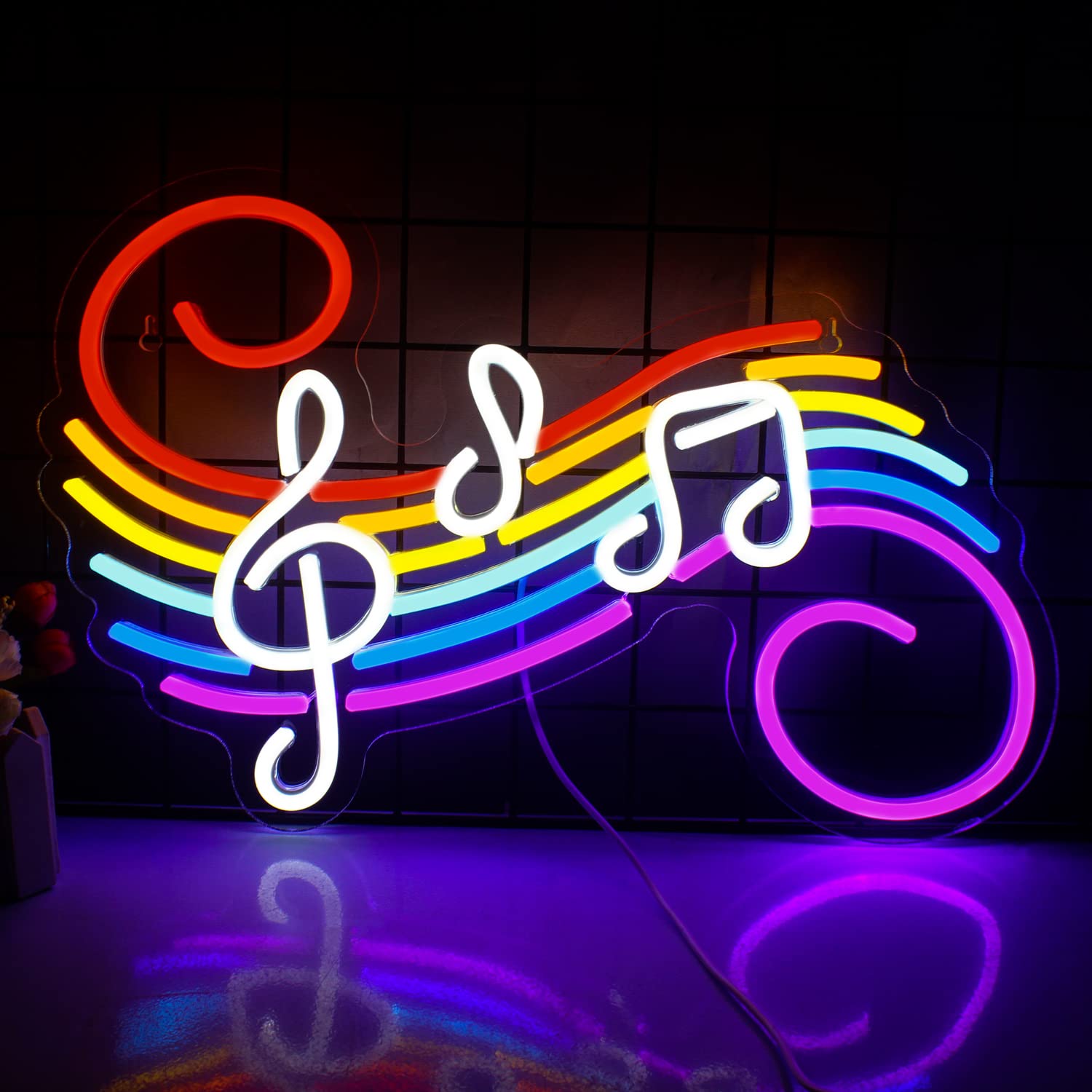 Neon Sign Party - Enseigne néon notes de musique personnalisable,