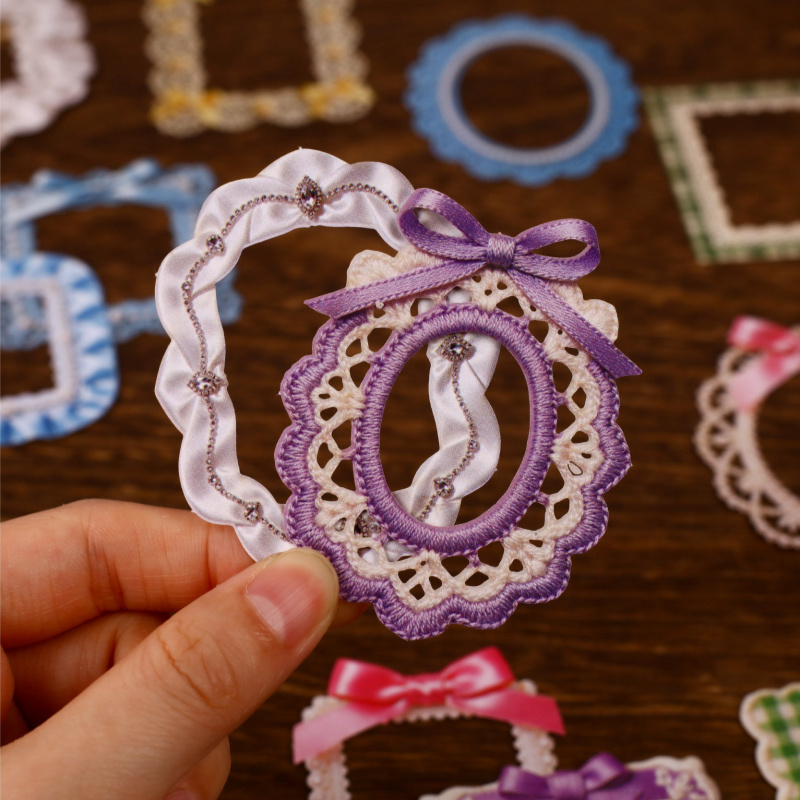 Papercraft Supply Ribbon - 1 paquet/8 pièces Autocollants rigides vintage