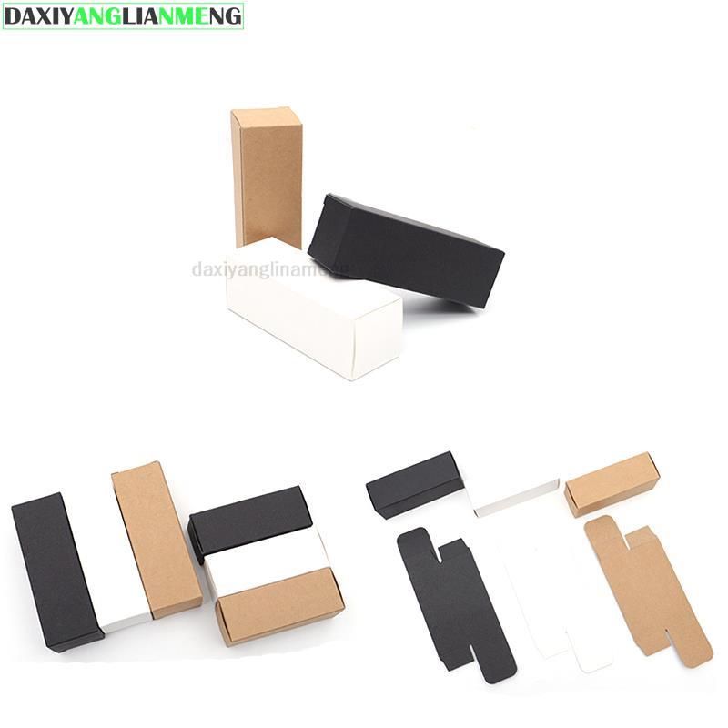 Event Party Box - Boîte en papier Kraft blanc noir