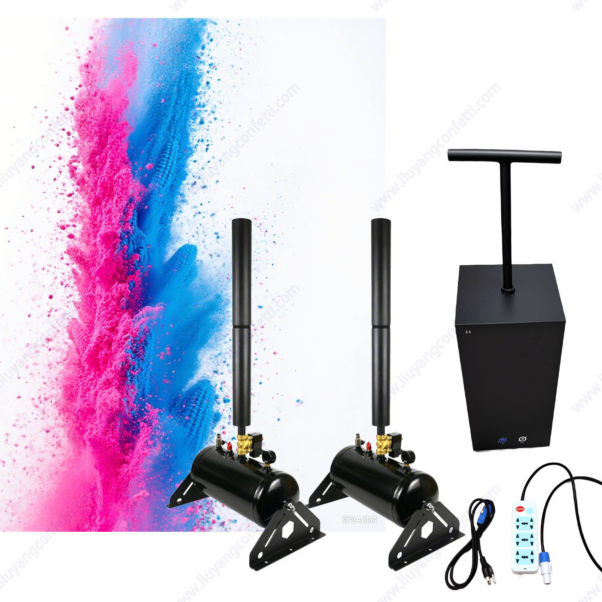 Confetti Cannon Tube - Confettis Streamer bébé douche Machine compresseur