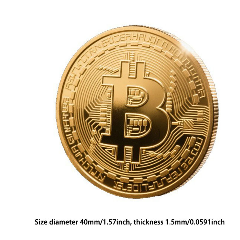 Pièce Bitcoin plaquée or, obje - Event Party avis et prix