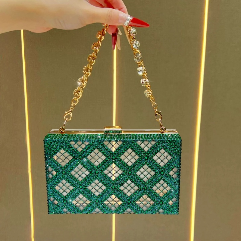 Élégante pochette rigide vert  - Event Party Box avis et prix